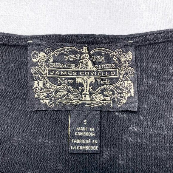 JAMES COVIELLO Linen + Lace tee - Picture 5 of 5